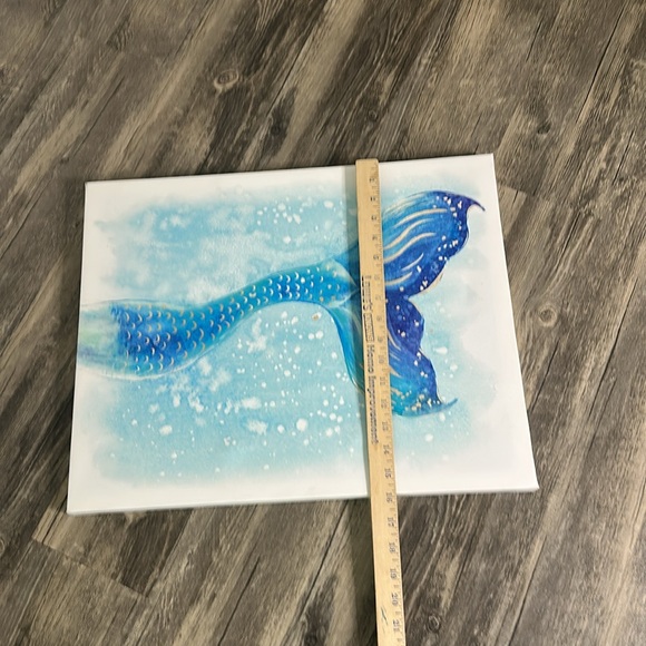 Blue Mermaid Tail Canvas Art - Picture 4 of 7
